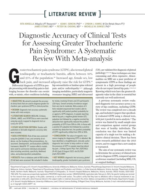 Diagnostic accuracy of clinical tests for t